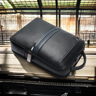 BOPAI Σακίδιο Πλάτης Δερμάτινο Business 15.6’’ Μαύρο