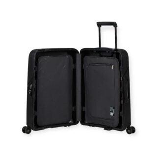 Samsonite Magnum Eco Spinner Βαλίτσα Καμπίνας με ύψος 55cm σε Μαύρο χρώμα