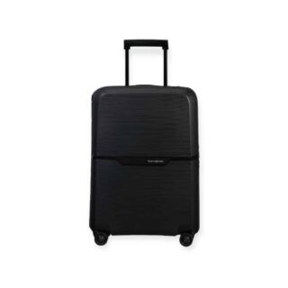 Samsonite Magnum Eco Spinner Βαλίτσα Καμπίνας με ύψος 55cm σε Μαύρο χρώμα