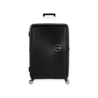 American Tourister Soundbox Spinner Expandable Μεσαία Βαλίτσα με ύψος 67cm σε Μαύρο χρώμα