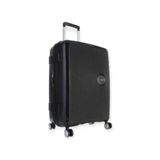 American Tourister Soundbox Spinner Expandable Μεσαία Βαλίτσα με ύψος 67cm σε Μαύρο χρώμα