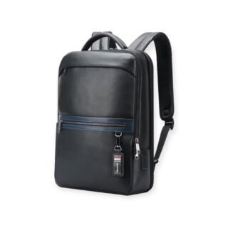 BOPAI Σακίδιο Πλάτης Δερμάτινο Business 15.6’’ Μαύρο
