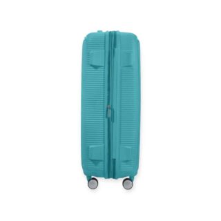 American Tourister Soundbox Spinner Expandable Μεγάλη Βαλίτσα με ύψος 77cm σε Τιρκουάζ χρώμα