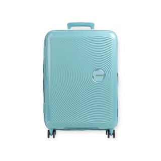 American Tourister Soundbox Spinner Expandable Μεγάλη Βαλίτσα με ύψος 77cm σε Τιρκουάζ χρώμα