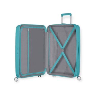 American Tourister Soundbox Spinner Expandable Set 3 Βαλίτσες  Τιρκουάζ χρώμα