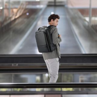 Bopai Αντικλεπτικό Δερμάτινο Σακίδιο Laptop 15.6” 24L Μαύρο