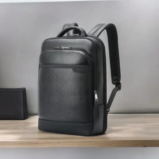 Bopai Αντικλεπτικό Δερμάτινο Σακίδιο Laptop 15.6” 24L Μαύρο