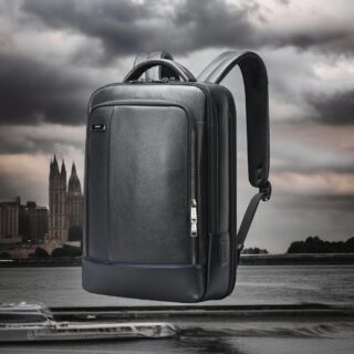 Δερμάτινο Σακίδιο πλάτης 22L Laptop 15.6” Bopai 61-122411 black