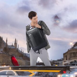 Δερμάτινο Σακίδιο πλάτης 22L Laptop 15.6” Bopai 61-122411 black