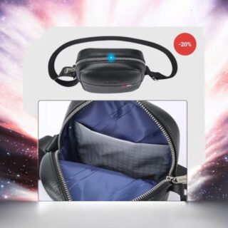 Δερμάτινο τσαντάκι ώμου Bopai 11-122591 μαύρο