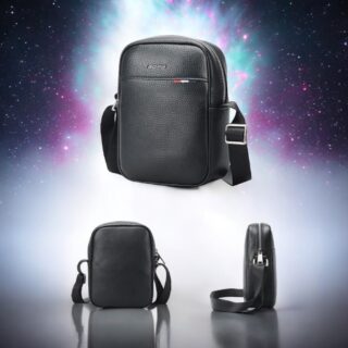 Δερμάτινο τσαντάκι ώμου Bopai 11-122591 μαύρο