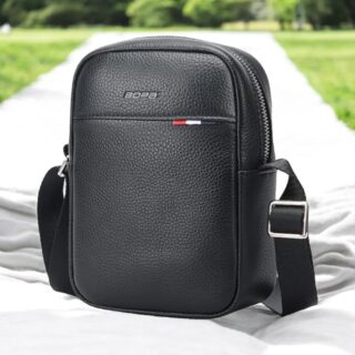 Δερμάτινο τσαντάκι ώμου Bopai 11-122591 μαύρο