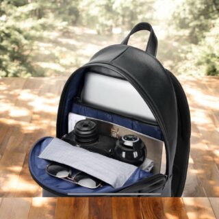 Δερμάτινο Σακίδιο πλάτης Αντικλεπτικό 17L Laptop 15,6” Bopai 61-123551 μαύρο