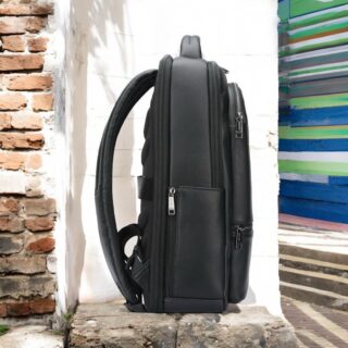 Bopai Αντικλεπτικό Δερμάτινο Σακίδιο Laptop 15.6” 24L Μαύρο