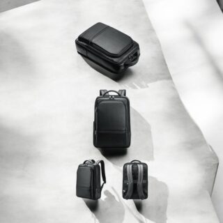 Bopai Αντικλεπτικό Δερμάτινο Σακίδιο Laptop 15.6” 24L Μαύρο