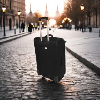 Diplomat ZC6100 Μεγάλη Βαλίτσα με ύψος 71cm σε Μαύρο χρώμα