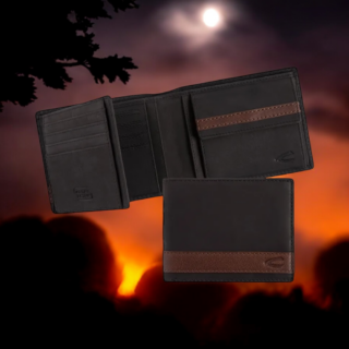 274-704-60 Πορτοφόλι πλάγιο camel active taipeh black