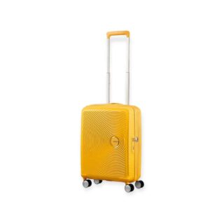 American Tourister Soundbox Spinner 4 set 2  Βαλίτσες  Καμπίνας με ύψος 55cm σε Κίτρινο  χρώμα