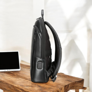 Bopai Αντικλεπτικό Δερμάτινο Σακίδιο Laptop 15.6” 21L Μαύρο