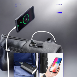 Bopai Αντικλεπτικό Δερμάτινο Σακίδιο Laptop 15.6” 21L Μαύρο