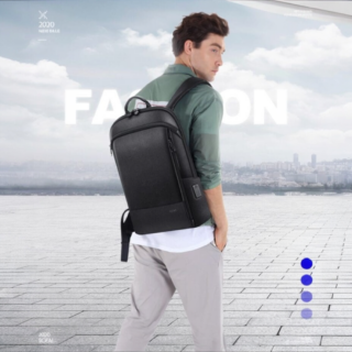 Bopai Αντικλεπτικό Δερμάτινο Σακίδιο Laptop 15.6” 21L Μαύρο