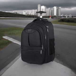 Matein 1240 Σακίδιο Τροχήλατο Μαύρο 45L Laptop 17.3”