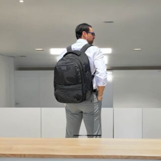 Matein 1240 Σακίδιο Τροχήλατο Μαύρο 45L Laptop 17.3”