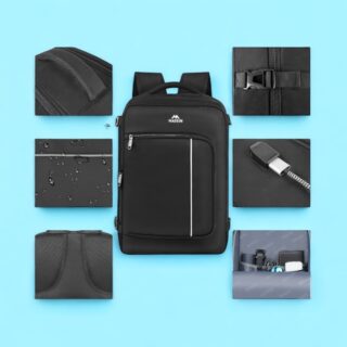 Matein Σακίδιο πλάτης 40L Laptop 17.3” Matein 6039 μαύρο