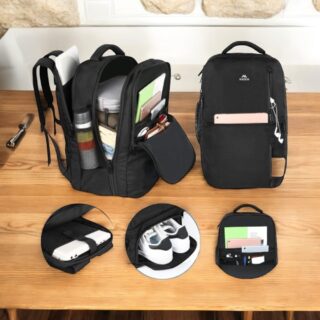 Matein 1197 Σακίδιο Πλάτης Travel 17” Μαύρο 40L