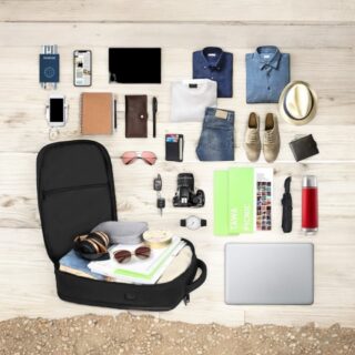 Matein 1197 Σακίδιο Πλάτης Travel 17” Μαύρο 40L