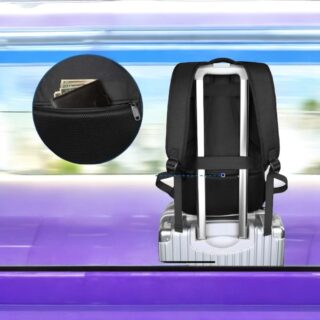 Matein 1197 Σακίδιο Πλάτης Travel 17” Μαύρο 40L