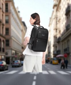 Bange 6626 Δερμάτινο Σακίδιο Πλάτης Κάμερας 17L Laptop 15.6” Μαύρο