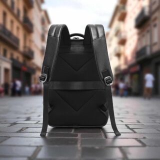 Bange 6626 Δερμάτινο Σακίδιο Πλάτης Κάμερας 17L Laptop 15.6” Μαύρο