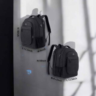 Matein 1364 Μαύρο Σακίδιο Πλάτης 36.8L για Laptop 15.6”