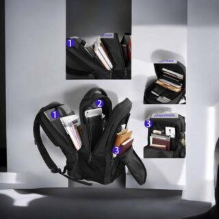 Σακίδιο πλάτης 28L Laptop 15.6” Matein 1007 μαύρο