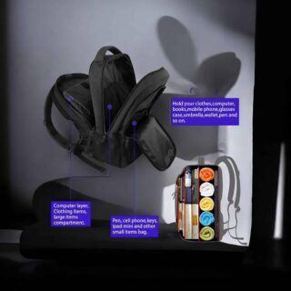 Σακίδιο πλάτης 28L Laptop 15.6” Matein 1007 μαύρο