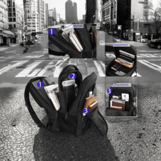 Matein Σακίδιο πλάτης 33L Laptop 17.3” Matein 1007 μαύρο