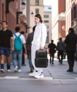 Bange 6626 Δερμάτινο Σακίδιο Πλάτης Κάμερας 17L Laptop 15.6” Μαύρο