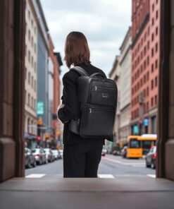 Bange 6626 Δερμάτινο Σακίδιο Πλάτης Κάμερας 17L Laptop 15.6” Μαύρο