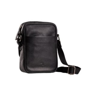 Earth-60-102 Δερμάτινη Τσάντα Ώμου Μαύρη