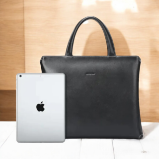 Δερμάτινος χαρτοφύλακας 14″ Bopai 11-121681 μαύρο