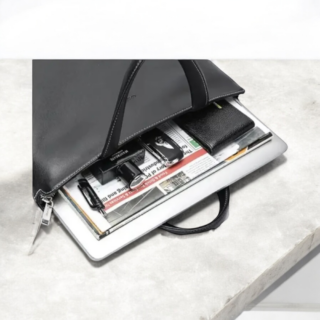 Δερμάτινος χαρτοφύλακας 14″ Bopai 11-121681 μαύρο