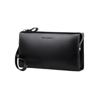 Δερμάτινο Ανδρικό Τσαντάκι χειρός/πορτοφόλι William Polo 197 black