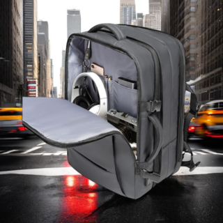 Bange 1908 Plus Γκρι 49L Σακίδιο Πλάτης Laptop 17.3” Επεκτάσιμο