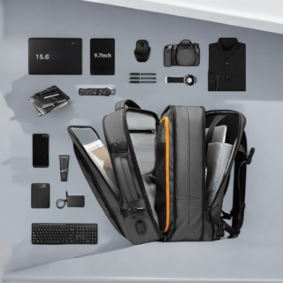 Bange 1908 Plus Γκρι 49L Σακίδιο Πλάτης Laptop 17.3” Επεκτάσιμο