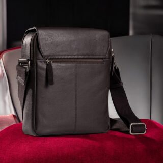 Earth-60-103 Δερμάτινη Τσάντα Ώμου Μαύρο