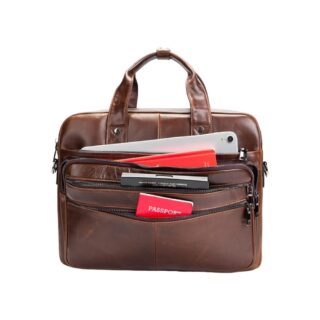 Δερμάτινος χαρτοφύλακας Cardinal 6938 σκούρο καφέ