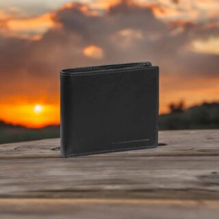 Δερμάτινο Πορτοφόλι Μαύρο Ραλφ chesterfield μικρό μαύρο