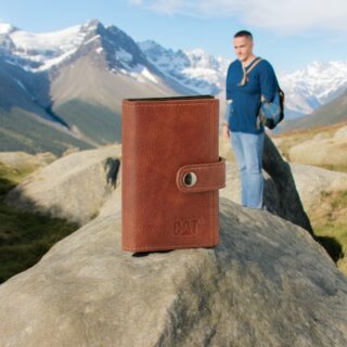 Δερμάτινο Ανδρικό πορτοφόλι/Καρτοθήκη Caterpillar 84365-529