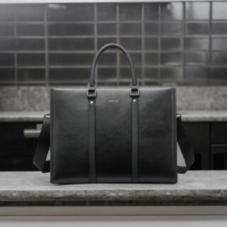 Δερμάτινος χαρτοφύλακας 14″ Bopai 11-98711 μαύρο